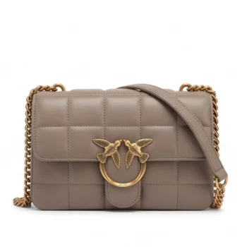حقيبة كتف نسائية فاخرة من بينكو مع إبزيم طيور الحب (Pinko Love Bag)